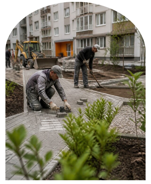Благоустройство двора многоквартирного дома в Великом Устюге